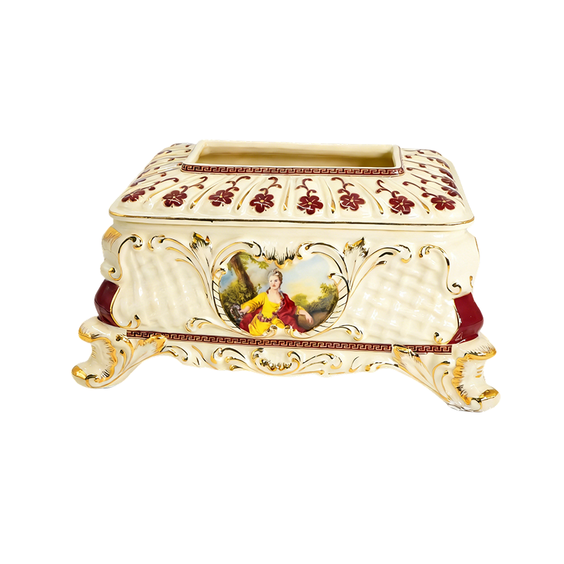 复古风陶瓷纸巾盒