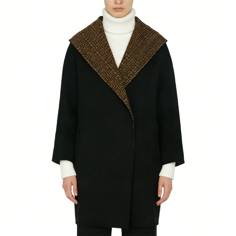 女式冬季 大衣 长袖翻领设计 长款风衣