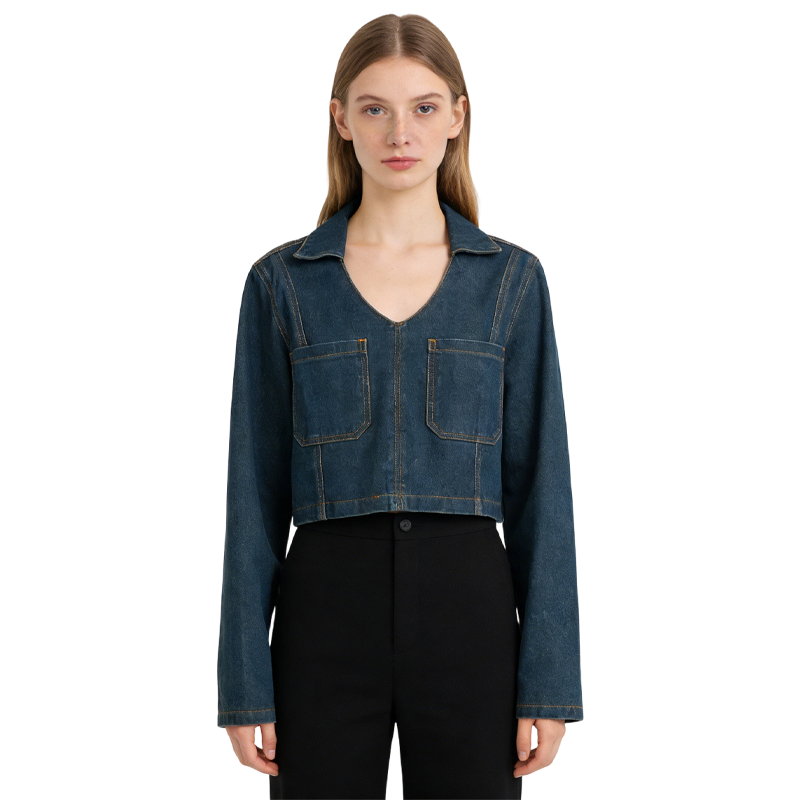 女士牛仔短上衣