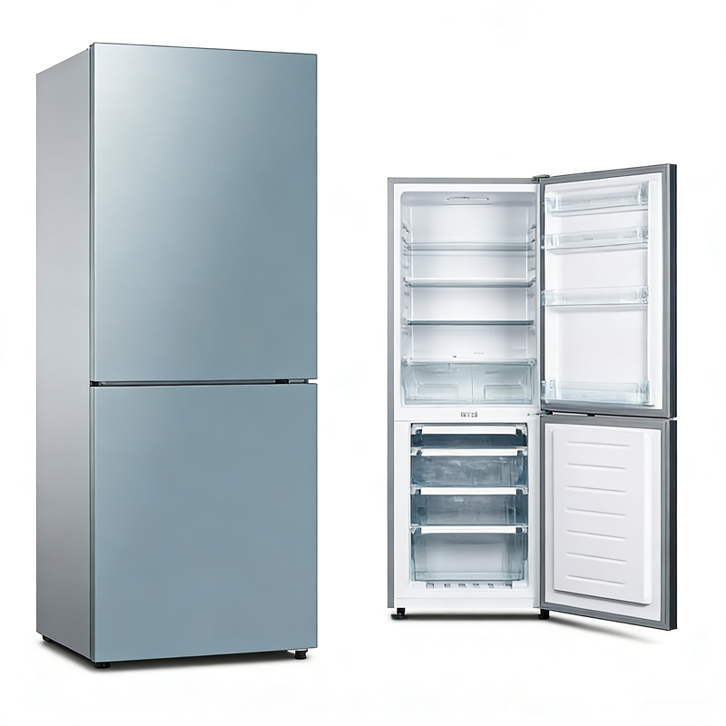 320L 低噪节能双门冰箱 家用大容量冷冻冷藏不锈钢冰箱