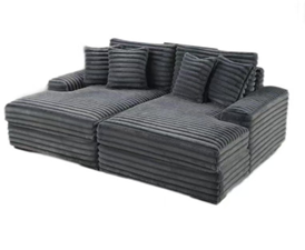 沙发，仿兔毛绒独立弹簧32密高密度海绵