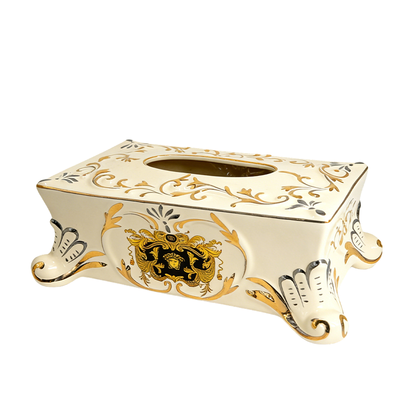 复古风陶瓷纸巾盒