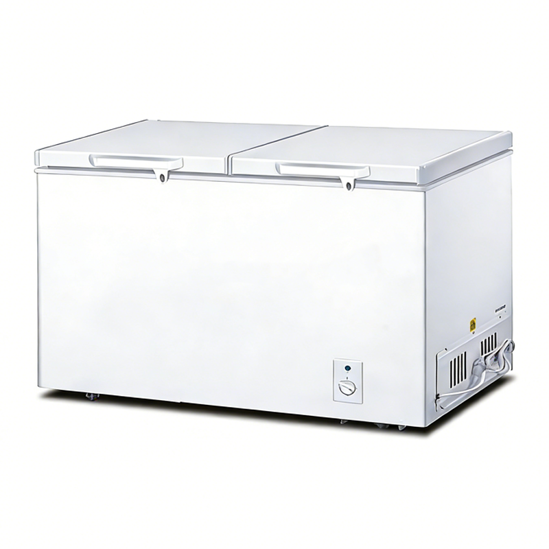 500L 冰柜 双门卧式冷藏冷冻 商用家用冷柜