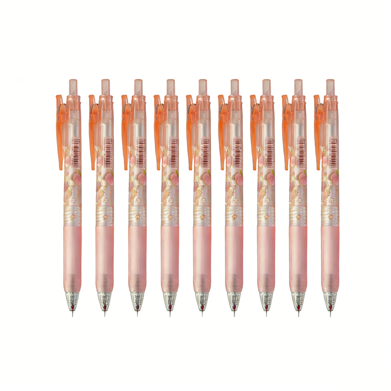 粉系萌趣卡通按动中性笔