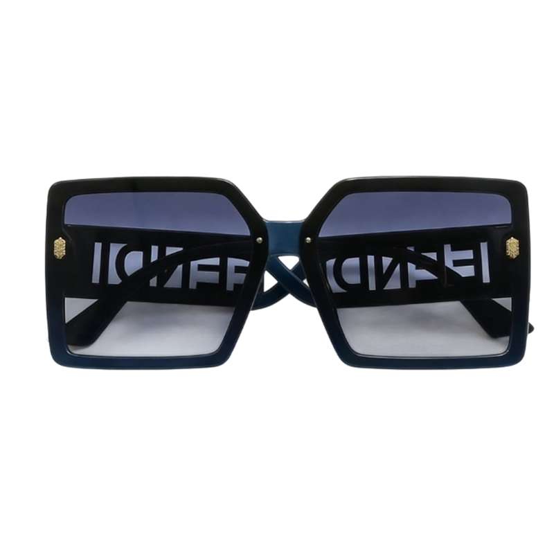 镂空字母大框偏光墨镜 UV400 防护太阳镜