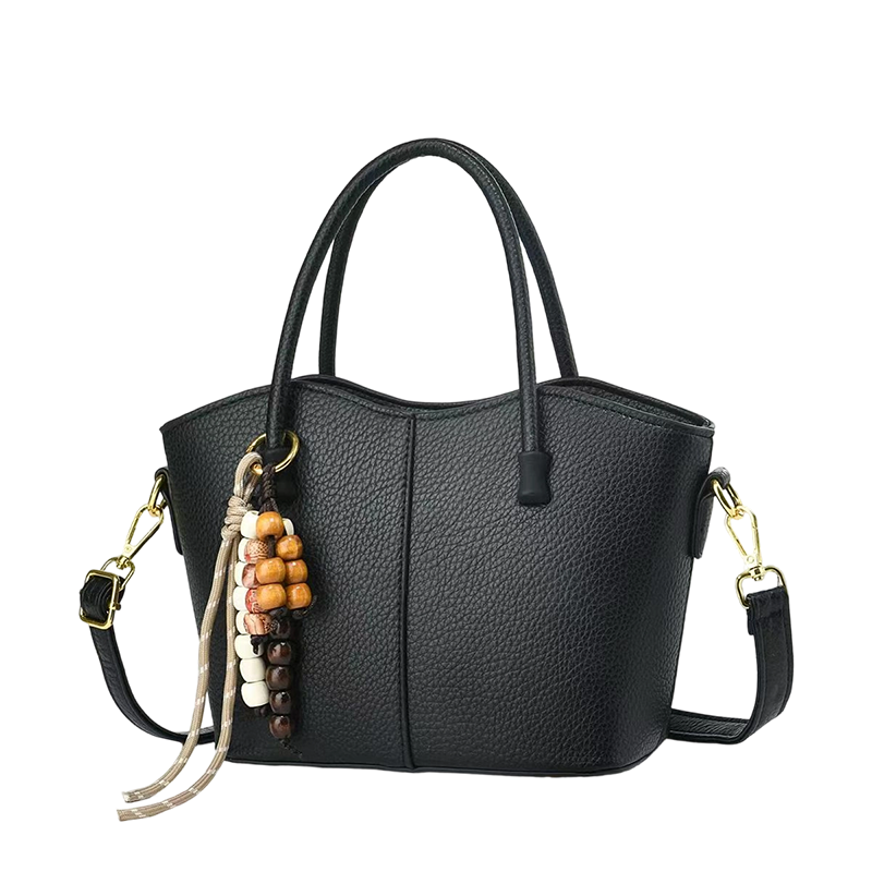 多色荔枝纹水桶包