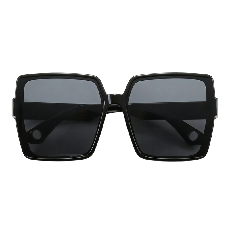 玳瑁纹大框偏光墨镜 UV400 防护全脸型太阳镜