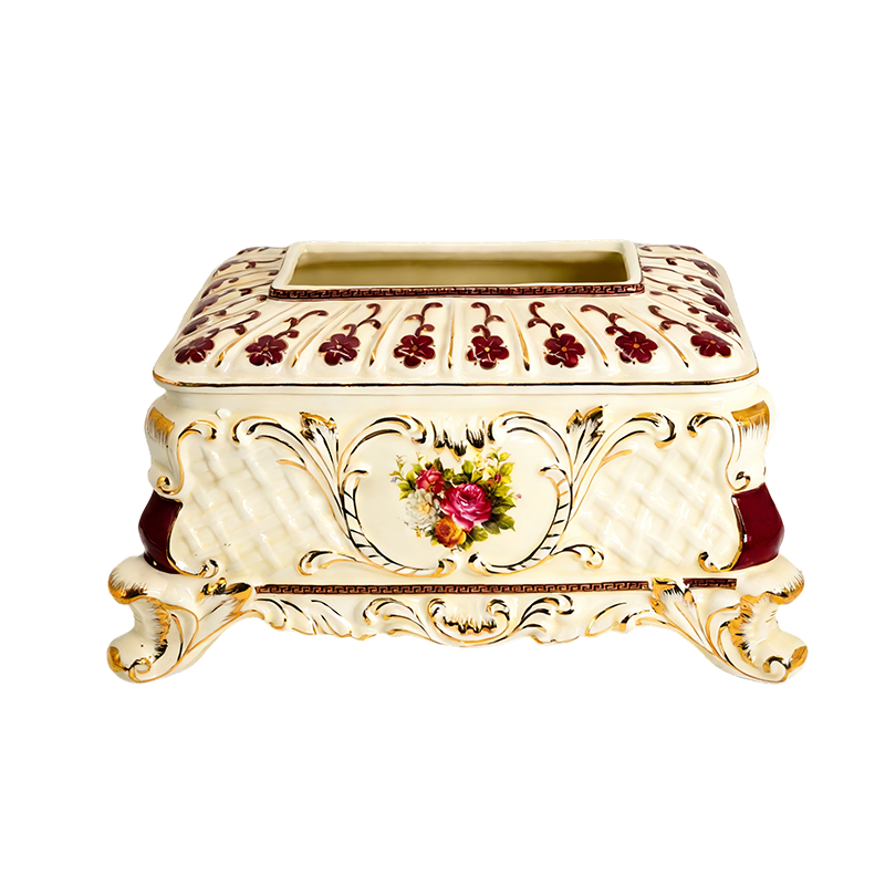 复古风陶瓷纸巾盒