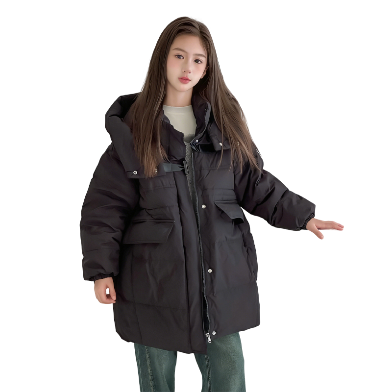 女冬保暖显瘦中长款羽绒服