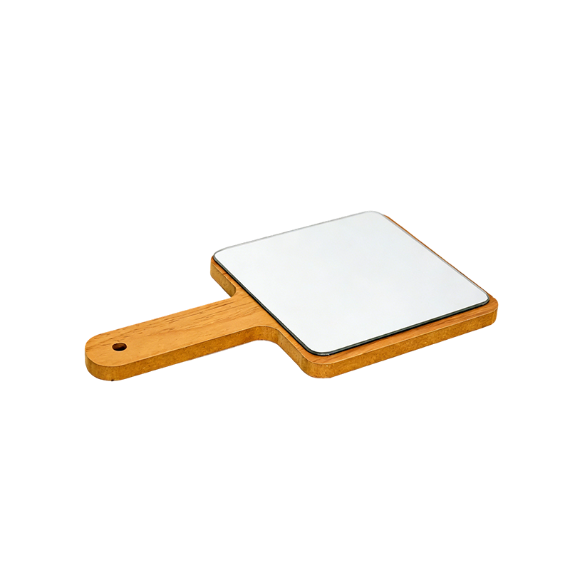 便携桌面带竹框的镜子