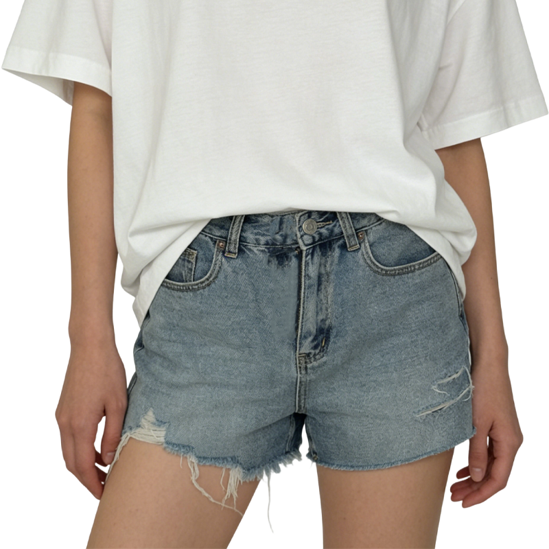 女士牛仔短裤